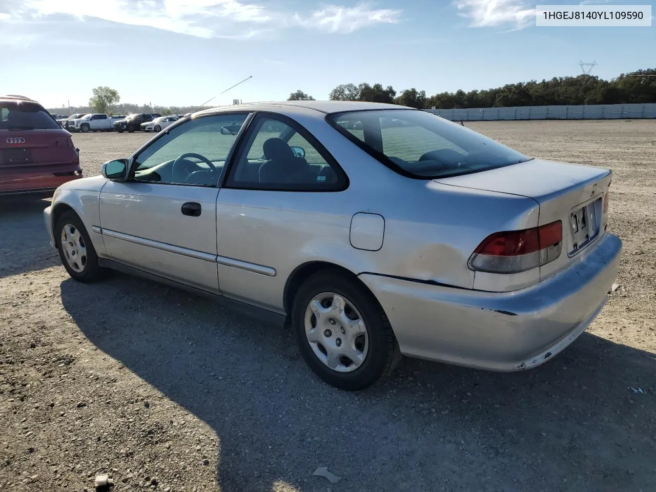 2000 Honda Civic Ex VIN: 1HGEJ8140YL109590 Lot: 72043734