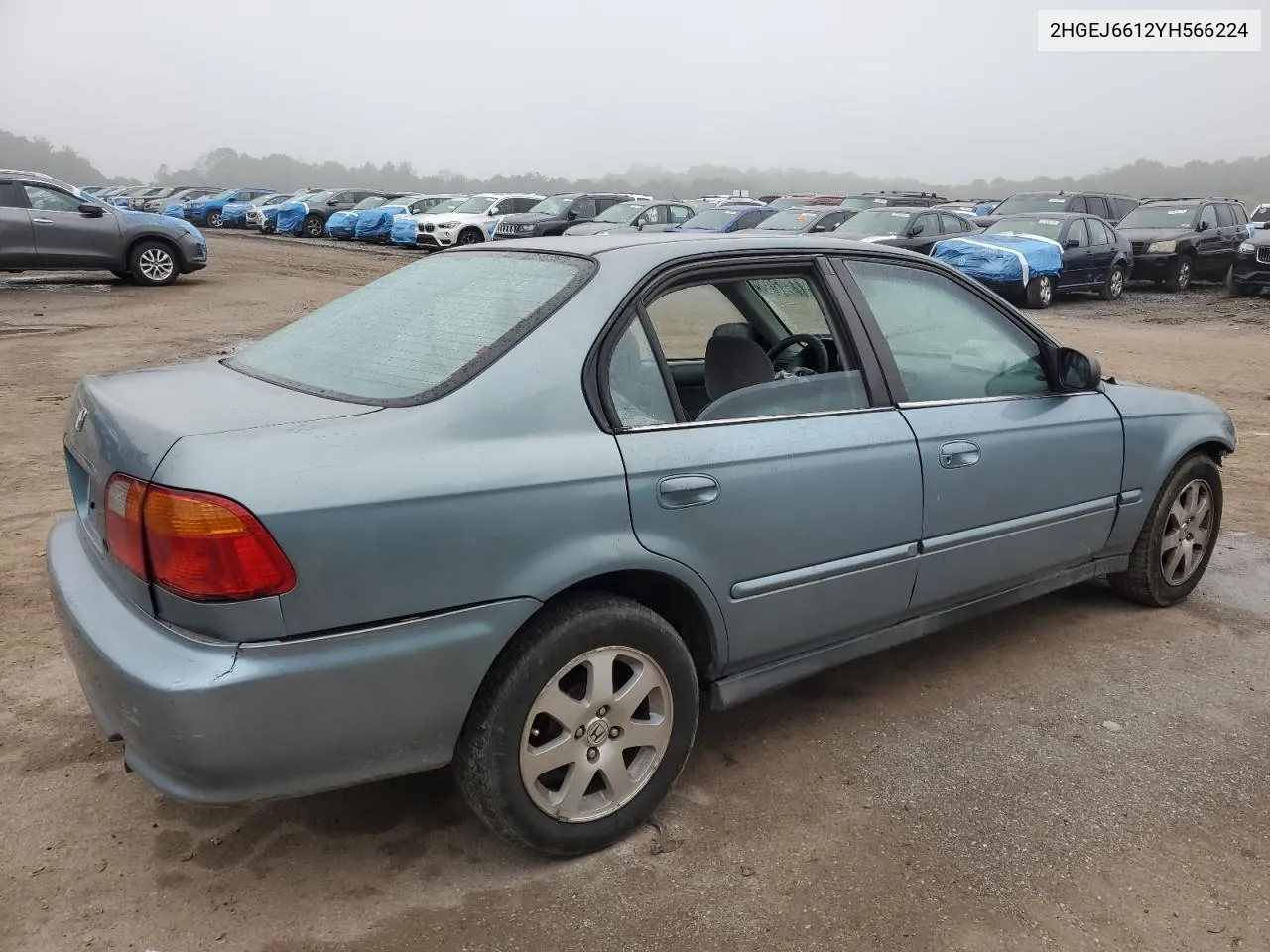 2000 Honda Civic Base VIN: 2HGEJ6612YH566224 Lot: 74302284