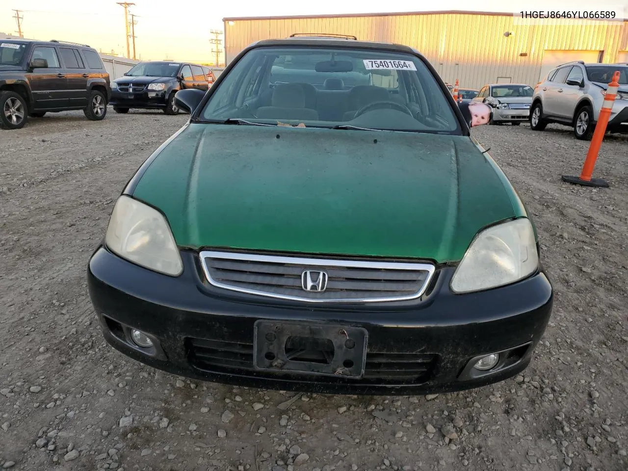 2000 Honda Civic Ex VIN: 1HGEJ8646YL066589 Lot: 75401664