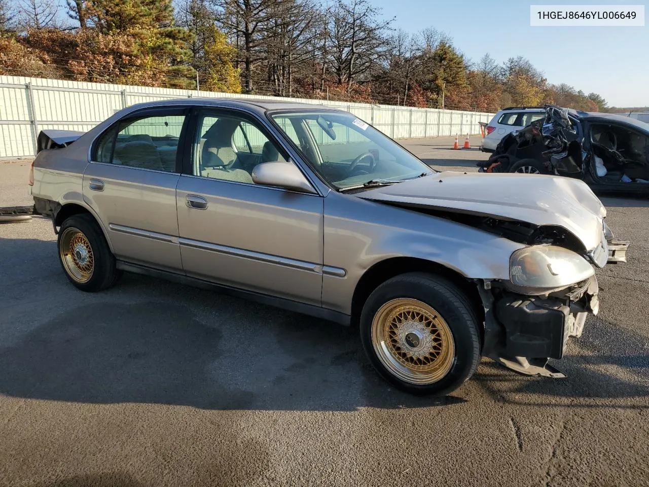 2000 Honda Civic Ex VIN: 1HGEJ8646YL006649 Lot: 77613824