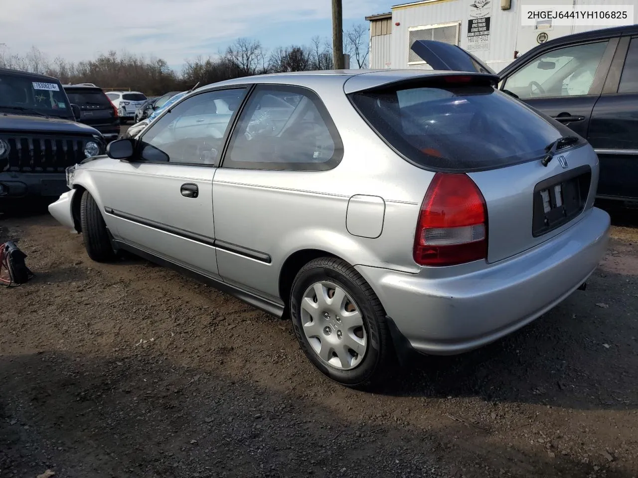 2000 Honda Civic Dx VIN: 2HGEJ6441YH106825 Lot: 78835594