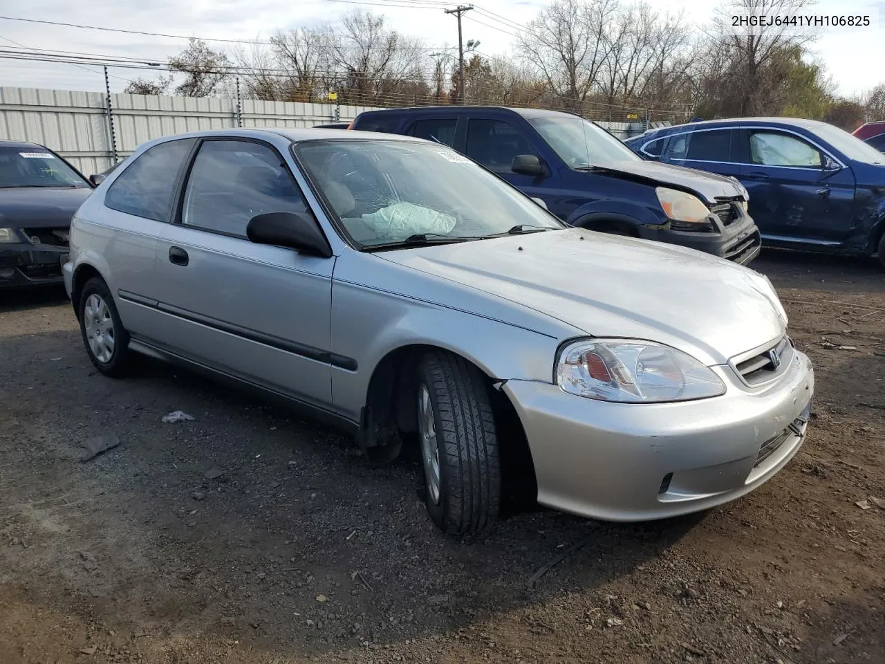 2000 Honda Civic Dx VIN: 2HGEJ6441YH106825 Lot: 78835594