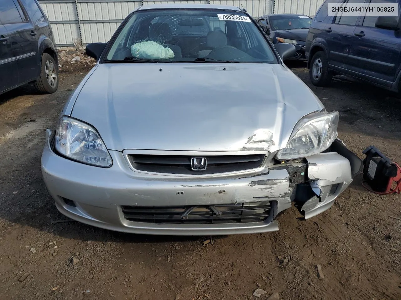 2000 Honda Civic Dx VIN: 2HGEJ6441YH106825 Lot: 78835594