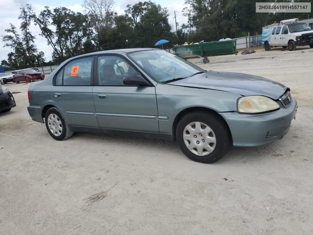 2000 Honda Civic Base VIN: 2HGEJ6619YH557147 Lot: 79527274