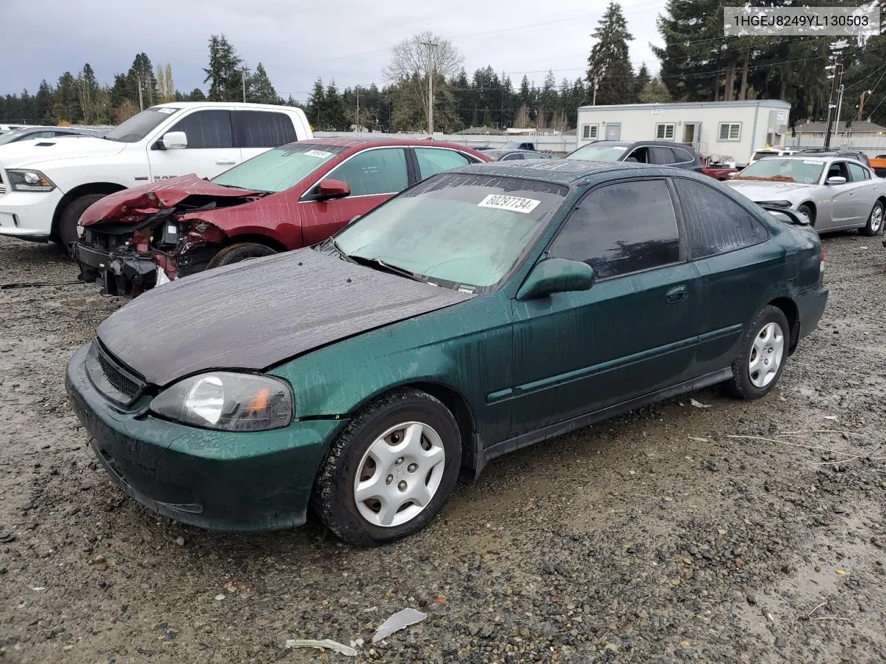 2000 Honda Civic Ex VIN: 1HGEJ8249YL130503 Lot: 80297734