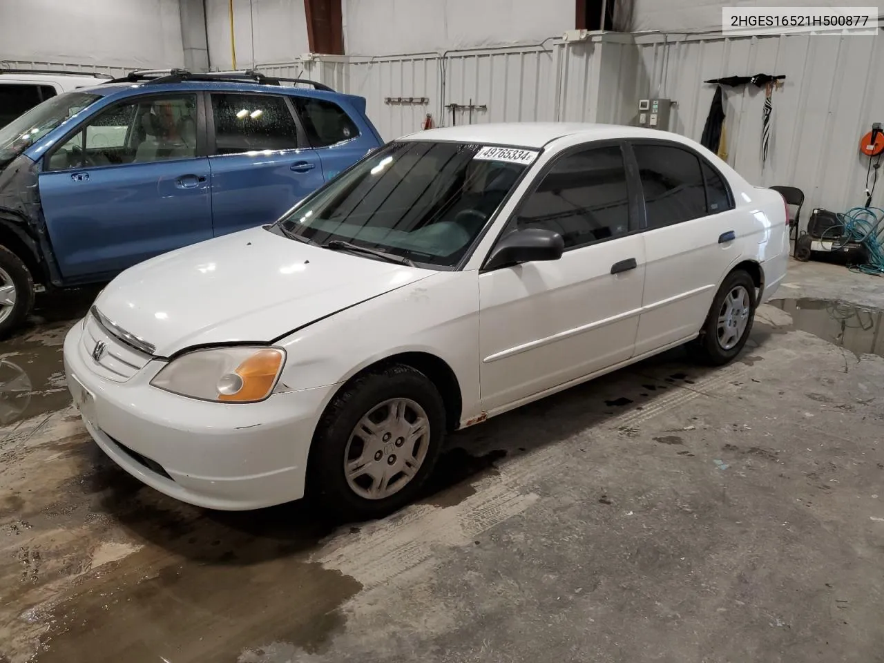 2001 Honda Civic Lx VIN: 2HGES16521H500877 Lot: 49765334