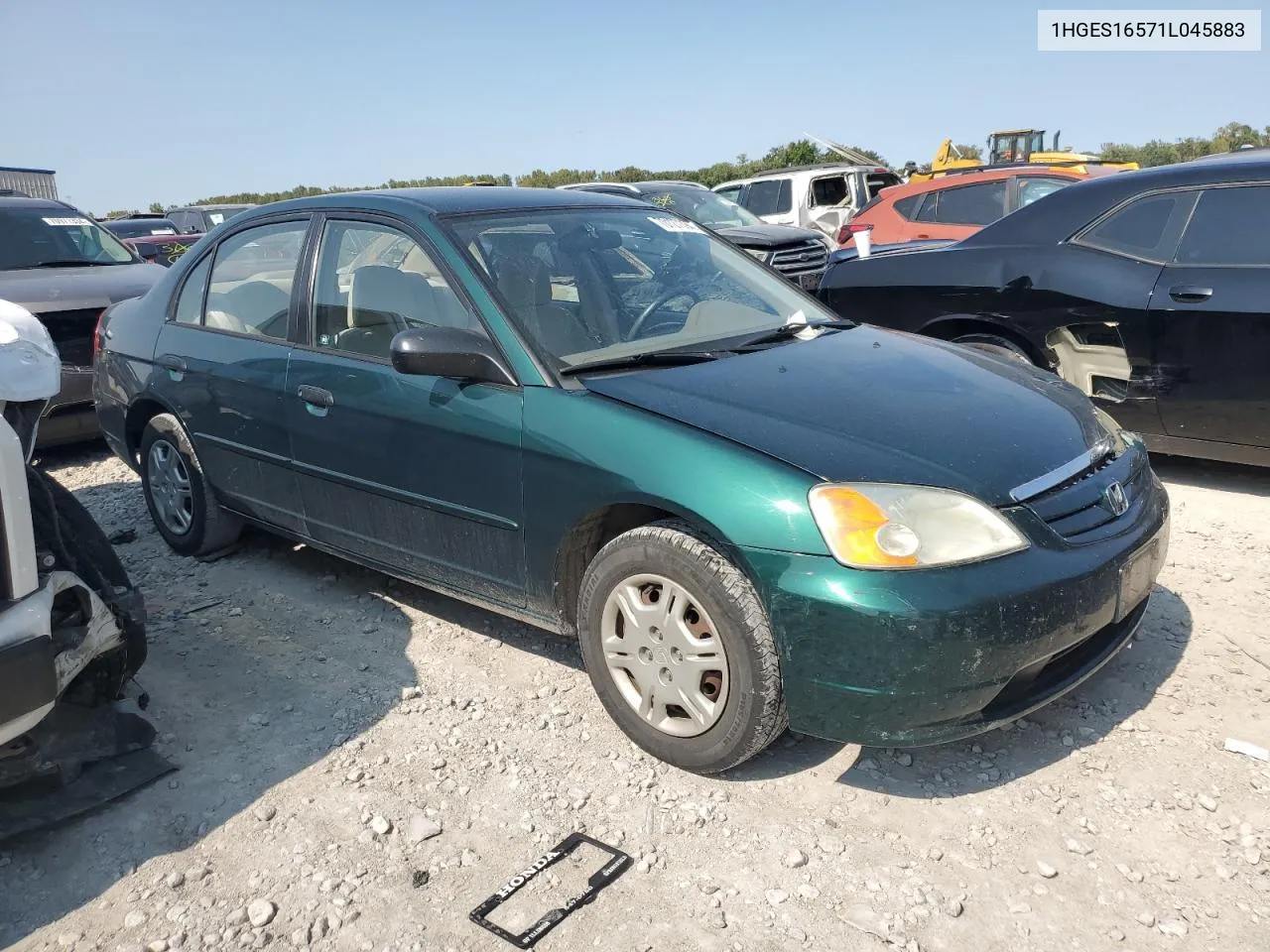 2001 Honda Civic Lx VIN: 1HGES16571L045883 Lot: 70127394