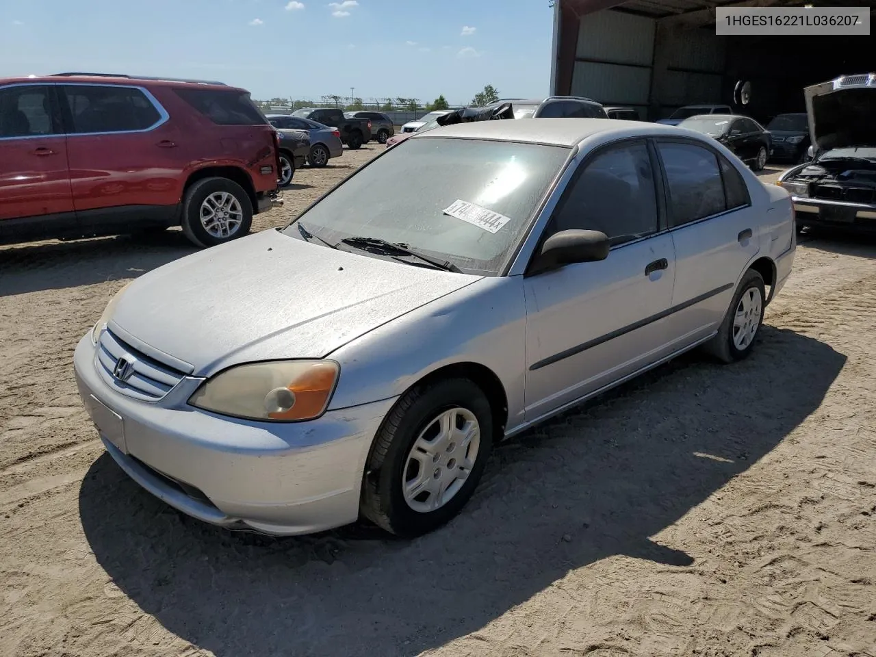 2001 Honda Civic Dx VIN: 1HGES16221L036207 Lot: 74486444