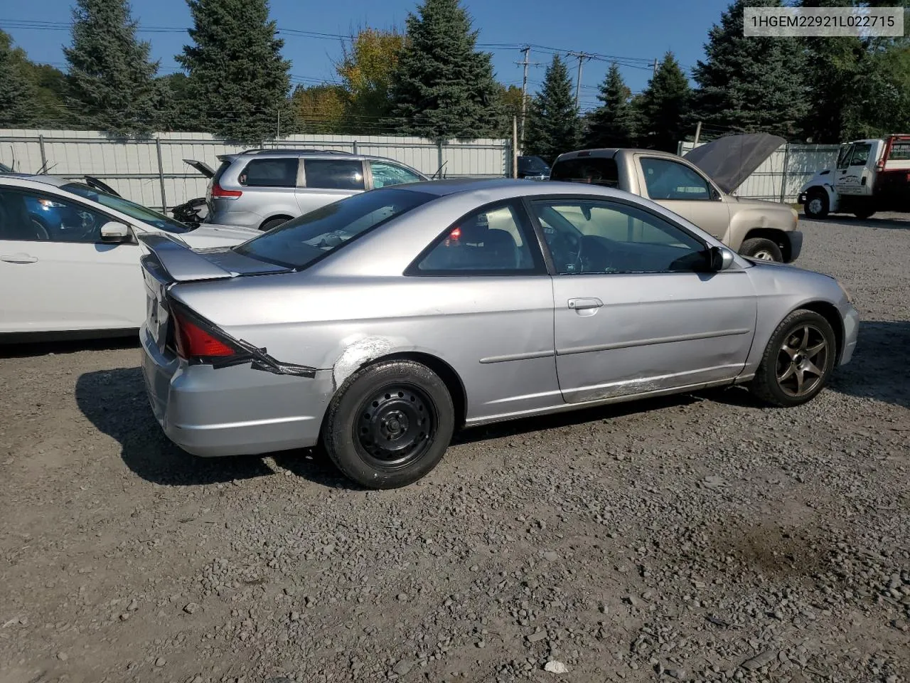 2001 Honda Civic Si VIN: 1HGEM22921L022715 Lot: 75028734