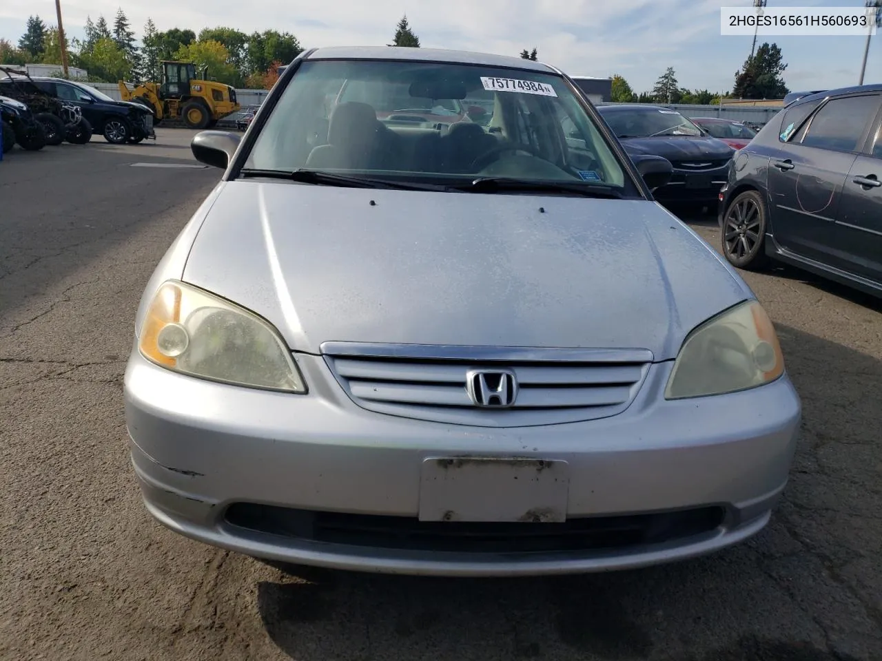 2001 Honda Civic Lx VIN: 2HGES16561H560693 Lot: 75774984