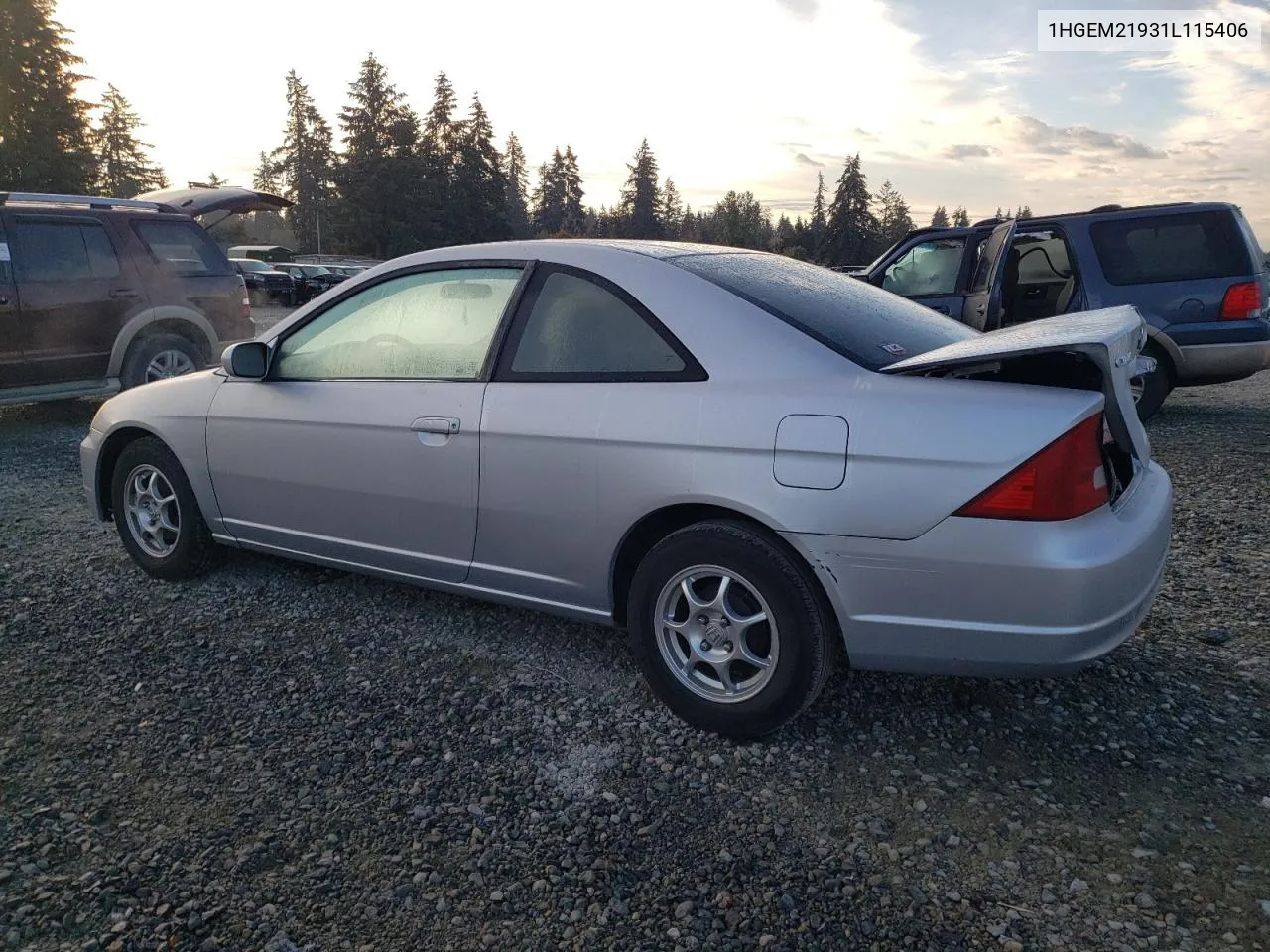 2001 Honda Civic Si VIN: 1HGEM21931L115406 Lot: 75951554