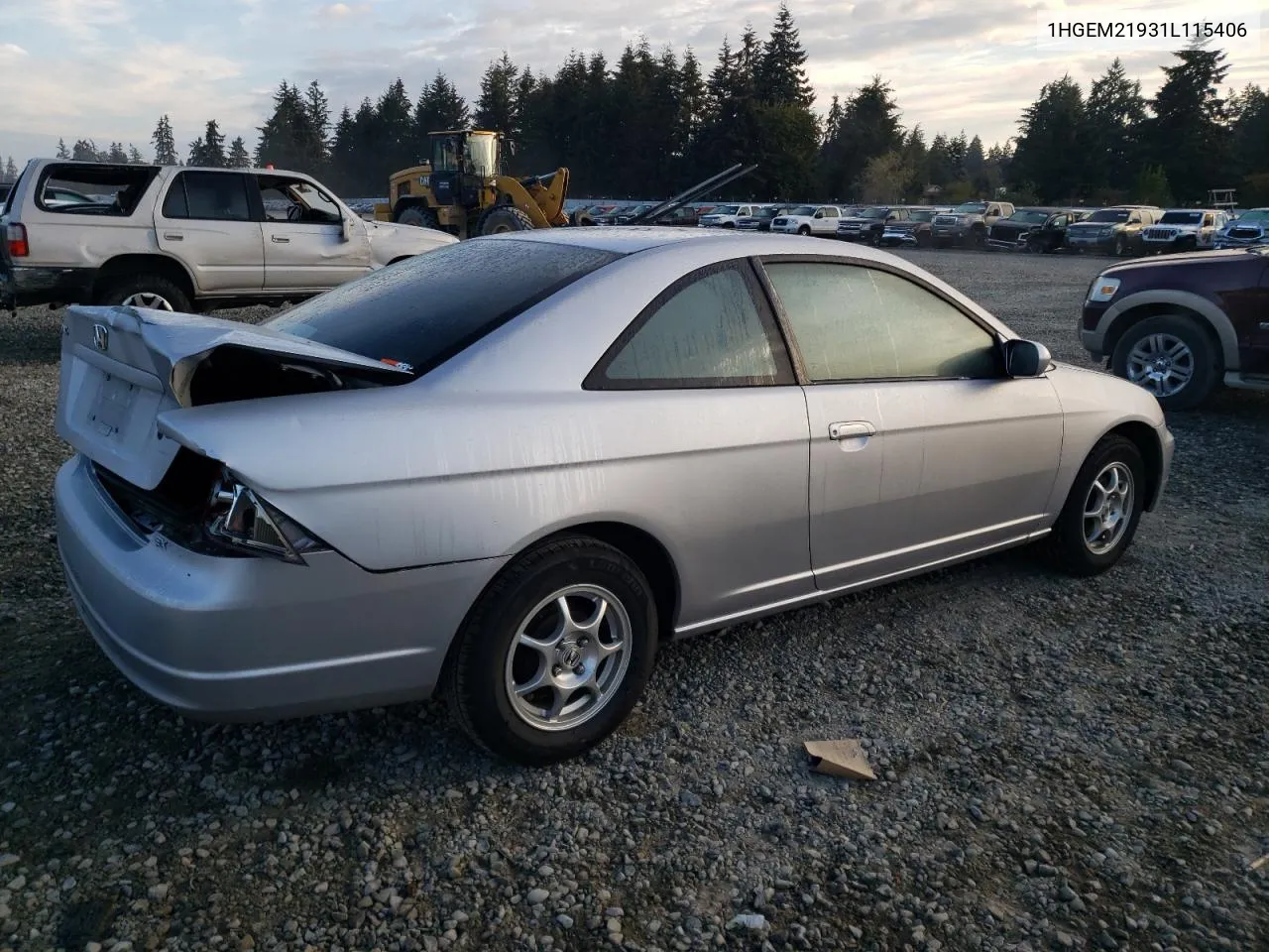 2001 Honda Civic Si VIN: 1HGEM21931L115406 Lot: 75951554