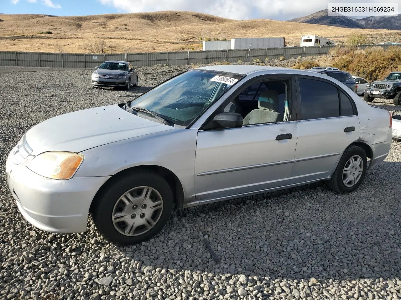 2001 Honda Civic Lx VIN: 2HGES16531H569254 Lot: 77660674