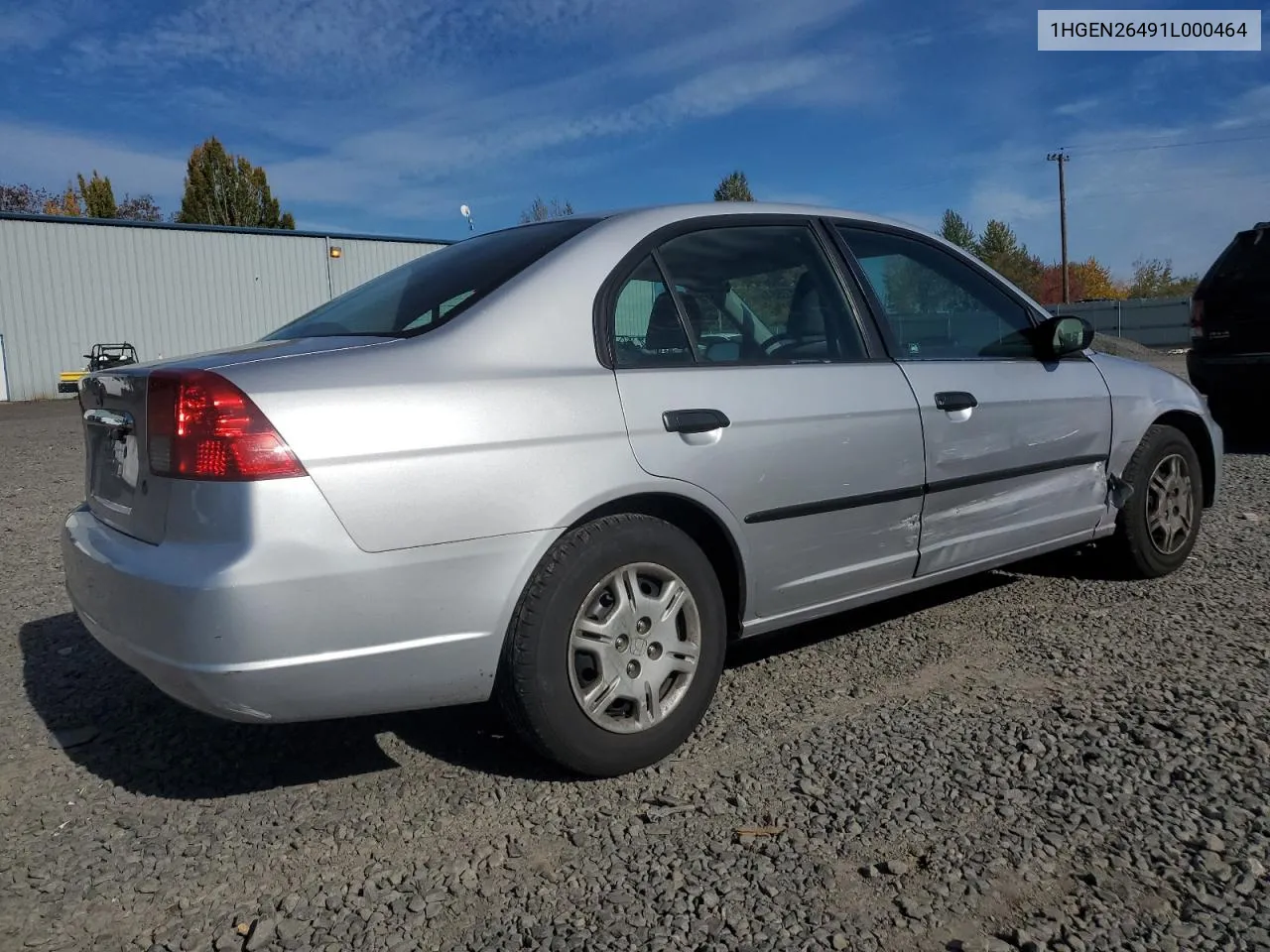 2001 Honda Civic Gx VIN: 1HGEN26491L000464 Lot: 78042584