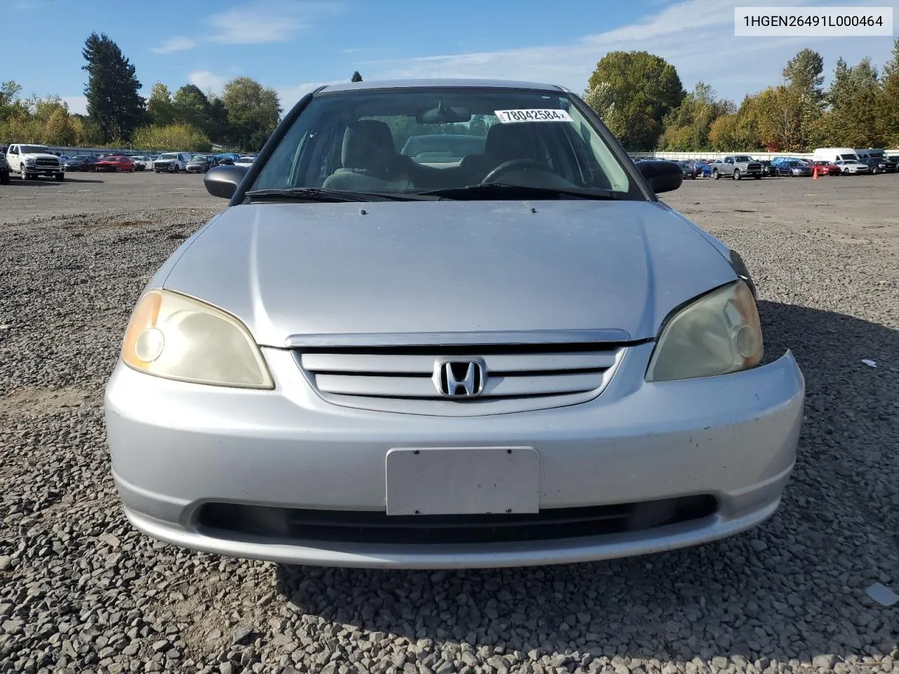 2001 Honda Civic Gx VIN: 1HGEN26491L000464 Lot: 78042584