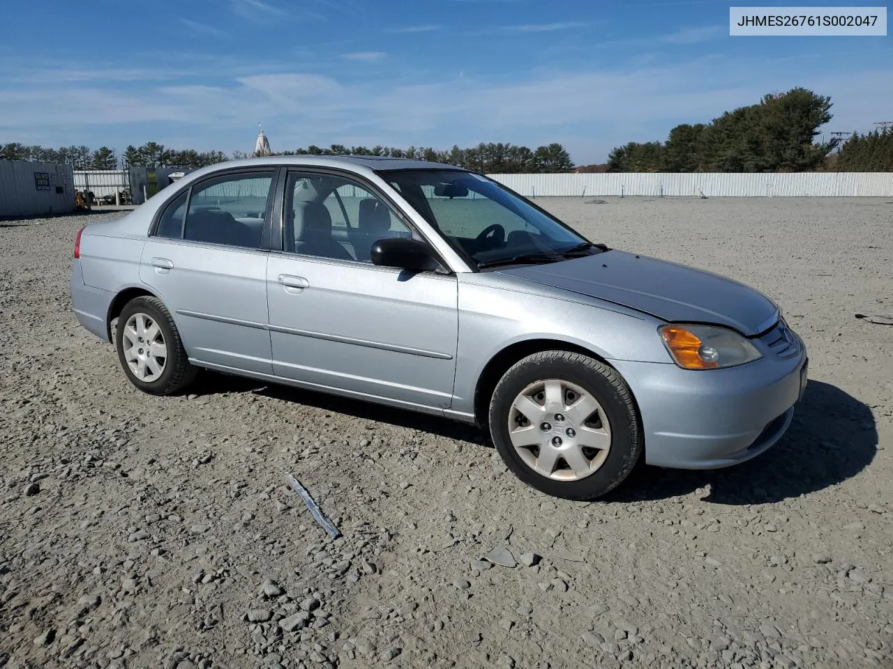 2001 Honda Civic Ex VIN: JHMES26761S002047 Lot: 78184564