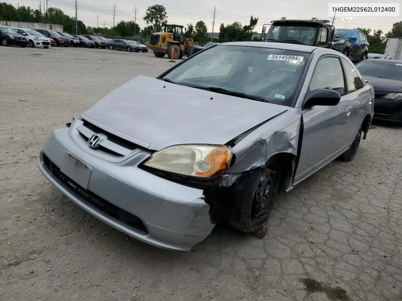 2002 Honda Civic Lx VIN: 1HGEM22562L012400 Lot: 54145994