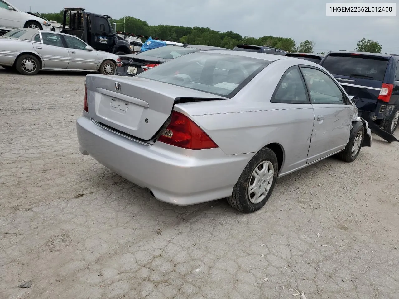 2002 Honda Civic Lx VIN: 1HGEM22562L012400 Lot: 54145994