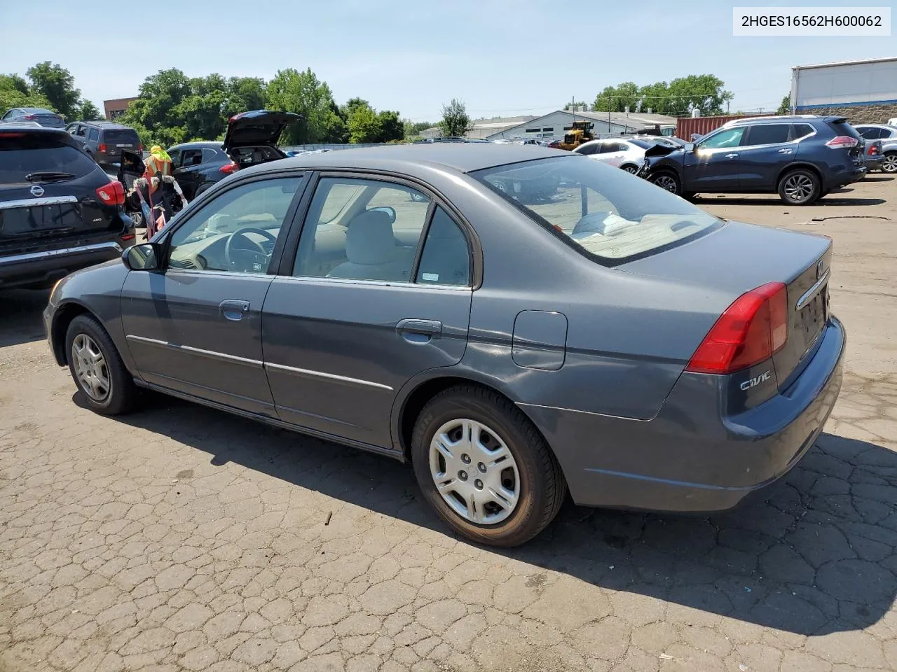 2002 Honda Civic Lx VIN: 2HGES16562H600062 Lot: 61866134