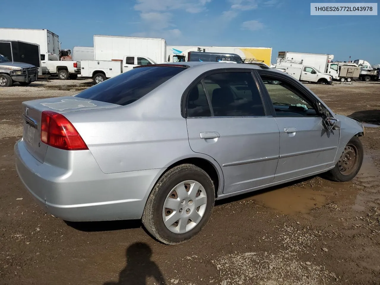 2002 Honda Civic Ex VIN: 1HGES26772L043978 Lot: 65286954