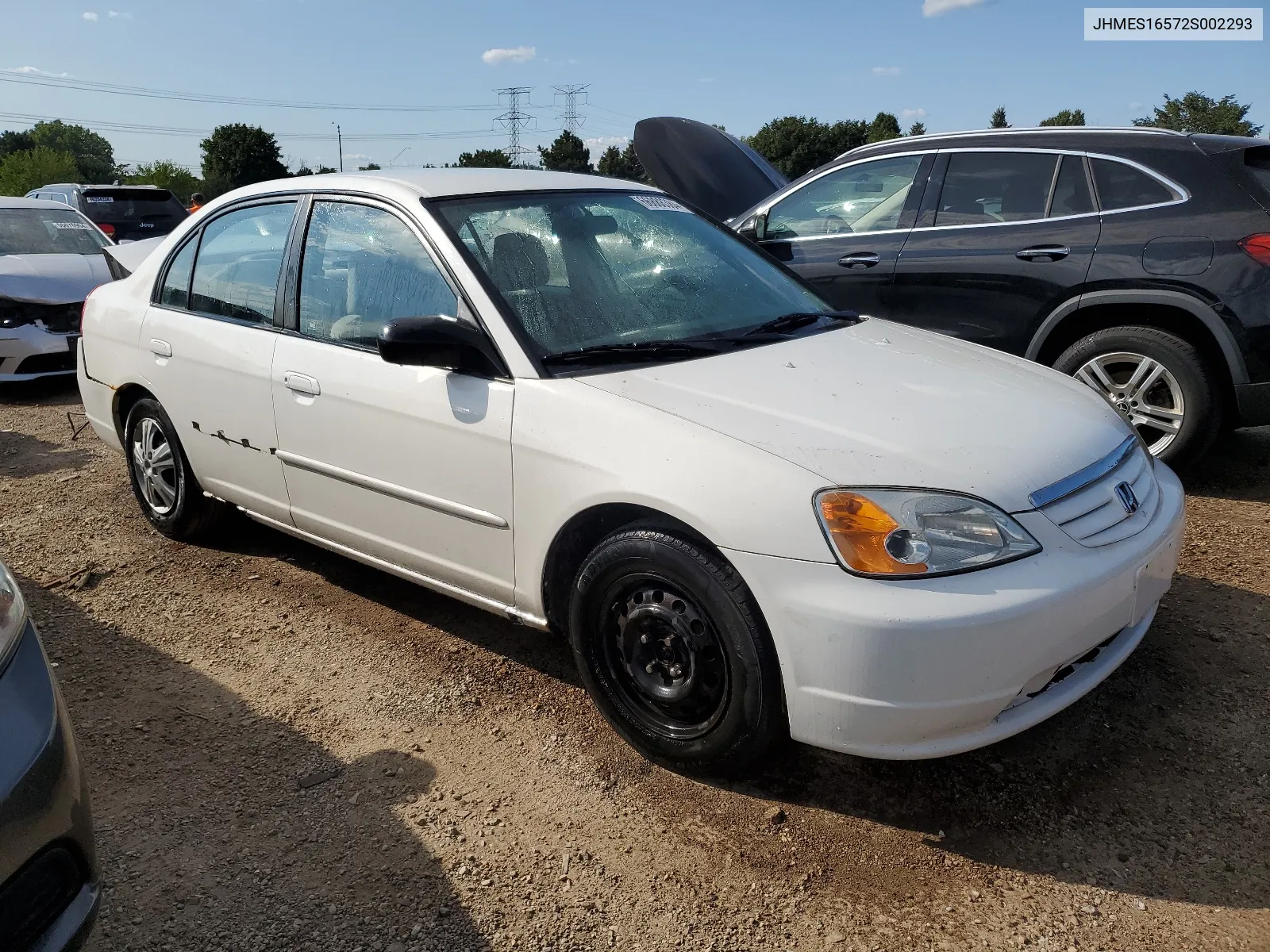 2002 Honda Civic Lx VIN: JHMES16572S002293 Lot: 66888384