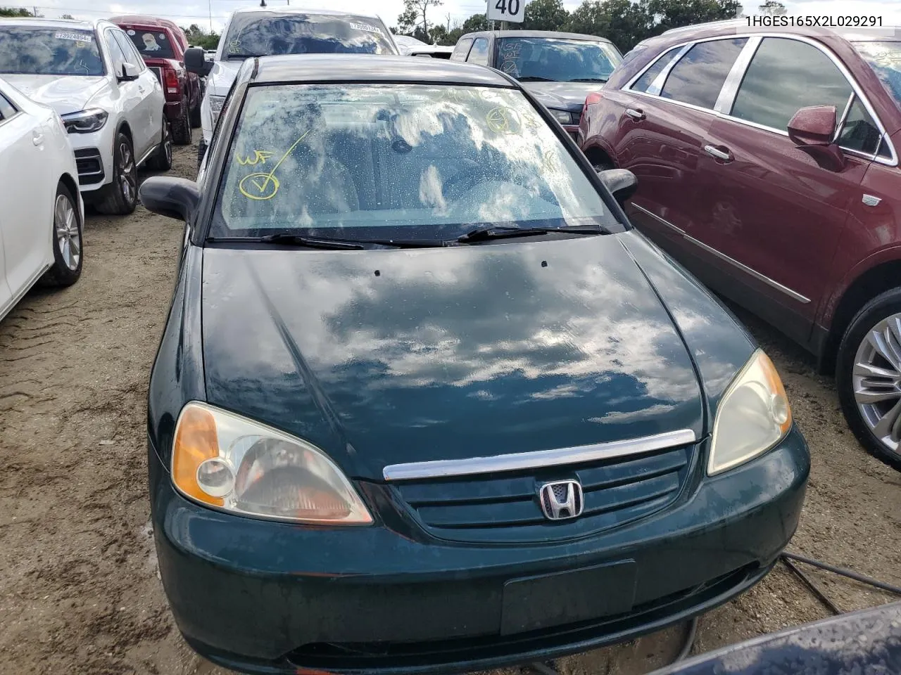 2002 Honda Civic Lx VIN: 1HGES165X2L029291 Lot: 74014624