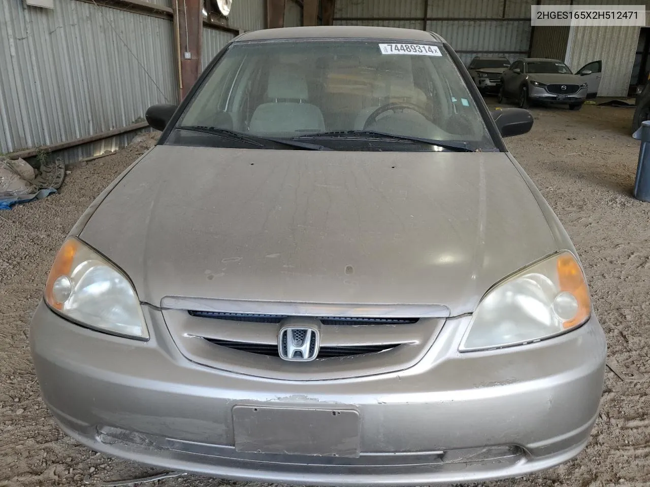 2002 Honda Civic Lx VIN: 2HGES165X2H512471 Lot: 74489314