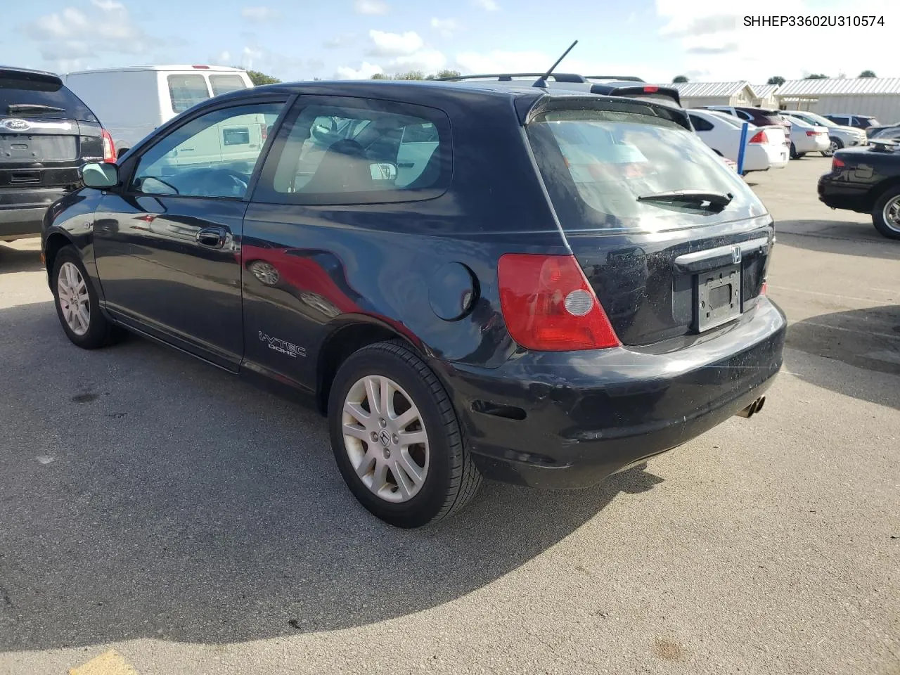 2002 Honda Civic Si VIN: SHHEP33602U310574 Lot: 75447964