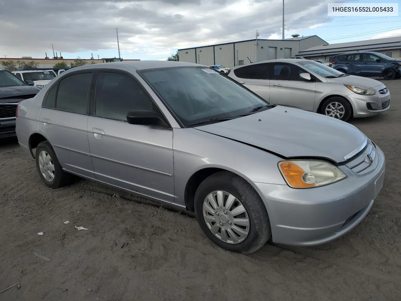 2002 Honda Civic Lx VIN: 1HGES16552L005433 Lot: 76961064