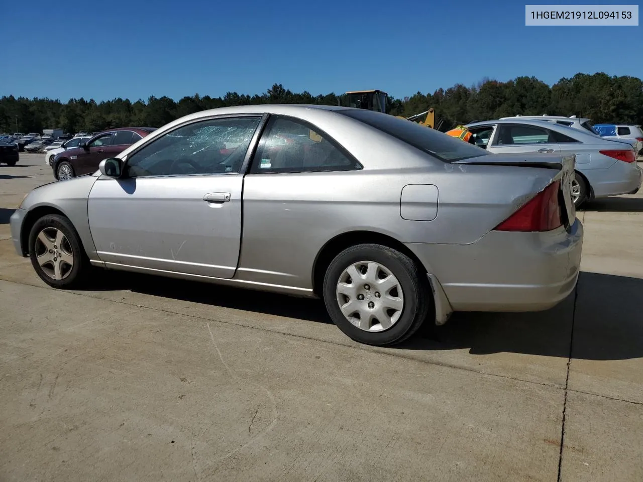 2002 Honda Civic Ex VIN: 1HGEM21912L094153 Lot: 77109994