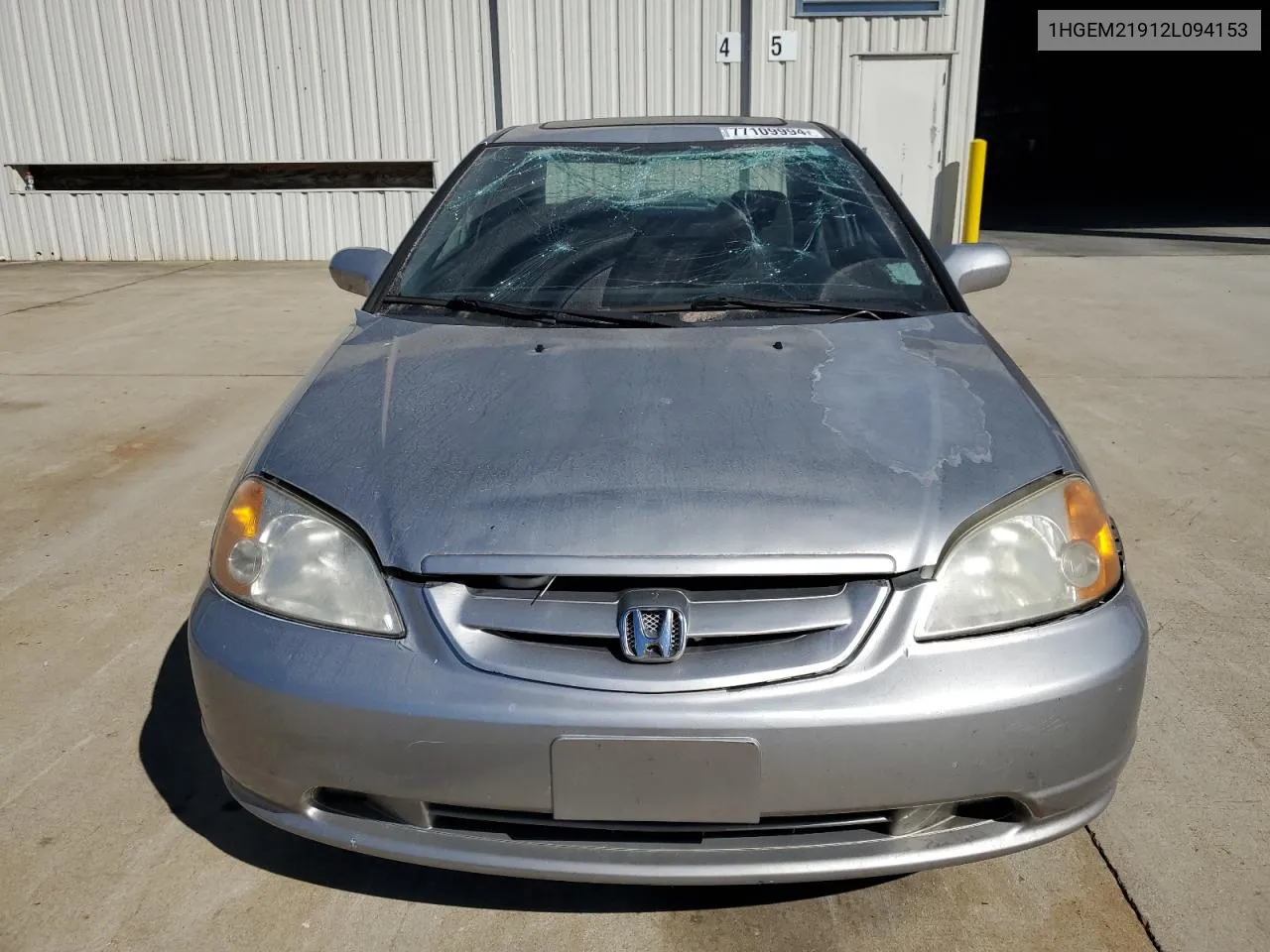 2002 Honda Civic Ex VIN: 1HGEM21912L094153 Lot: 77109994