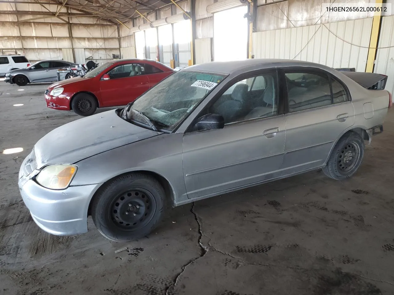 2002 Honda Civic Gx VIN: 1HGEN26562L000612 Lot: 77596944