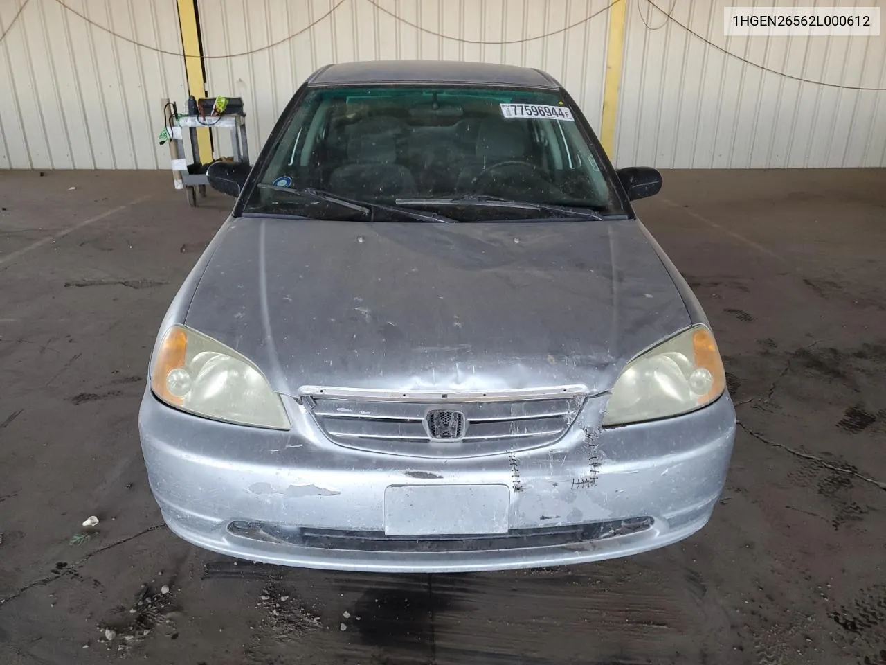 2002 Honda Civic Gx VIN: 1HGEN26562L000612 Lot: 77596944