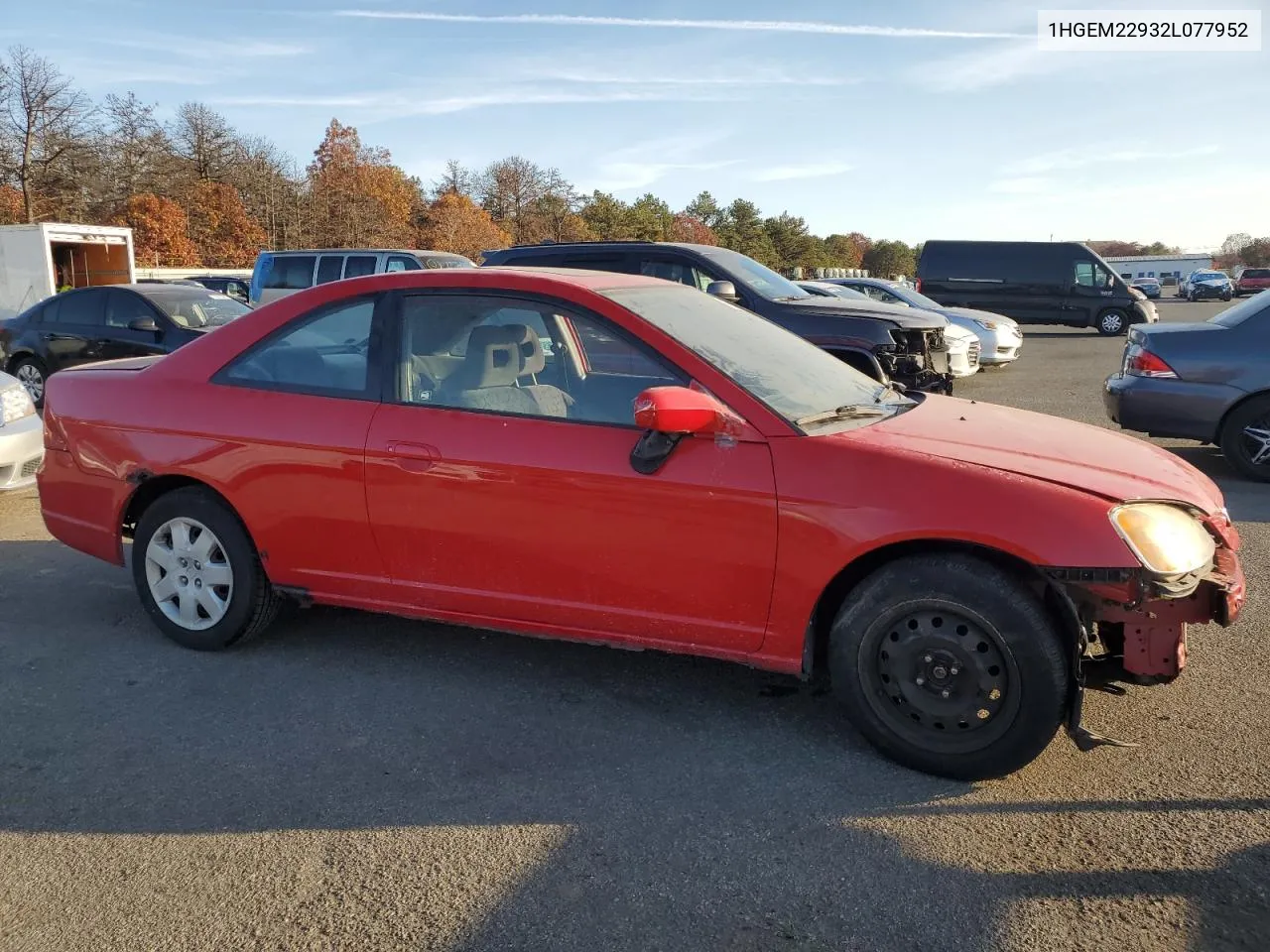 2002 Honda Civic Ex VIN: 1HGEM22932L077952 Lot: 77619864