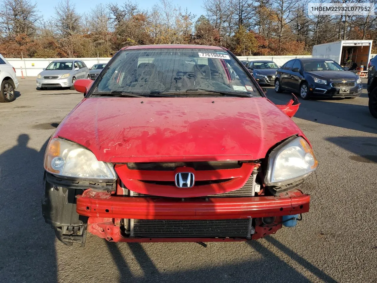 2002 Honda Civic Ex VIN: 1HGEM22932L077952 Lot: 77619864