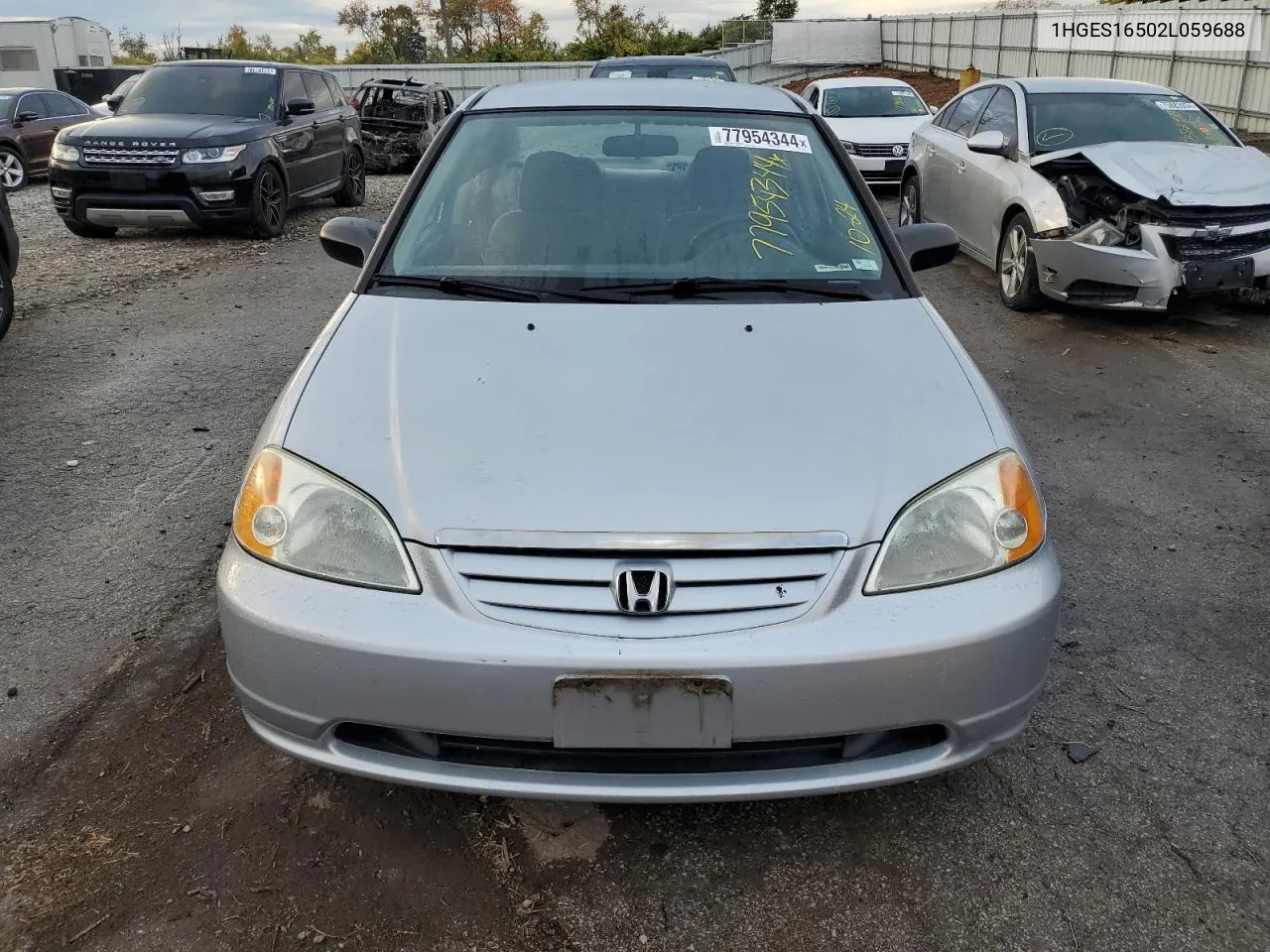 1HGES16502L059688 2002 Honda Civic Lx