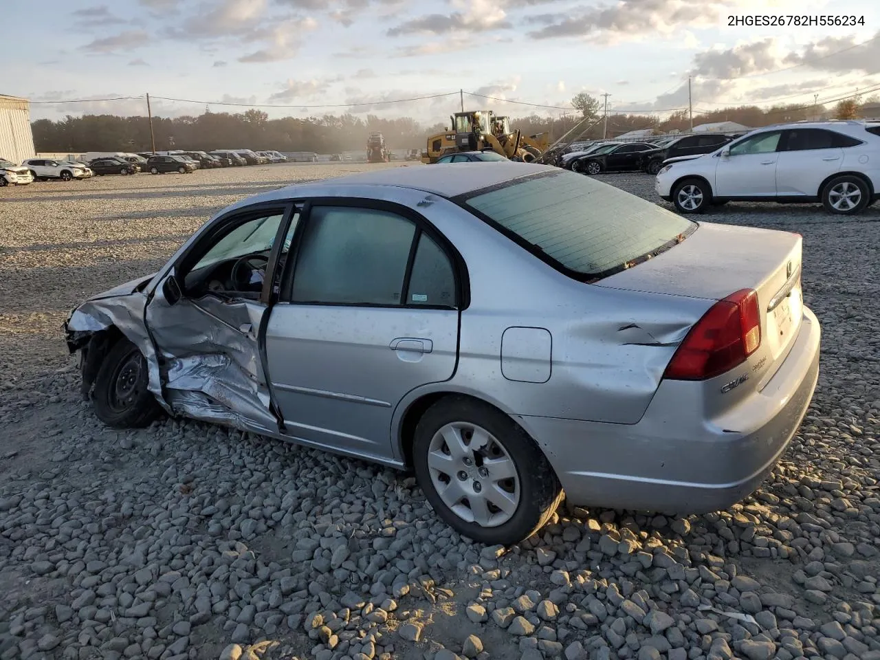 2002 Honda Civic Ex VIN: 2HGES26782H556234 Lot: 78213434