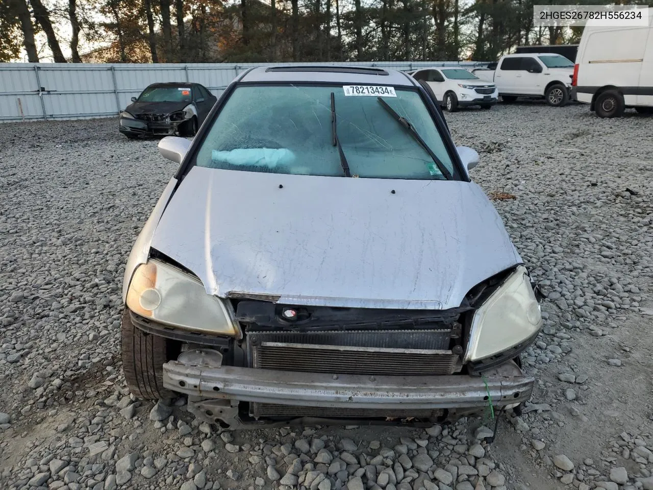 2002 Honda Civic Ex VIN: 2HGES26782H556234 Lot: 78213434