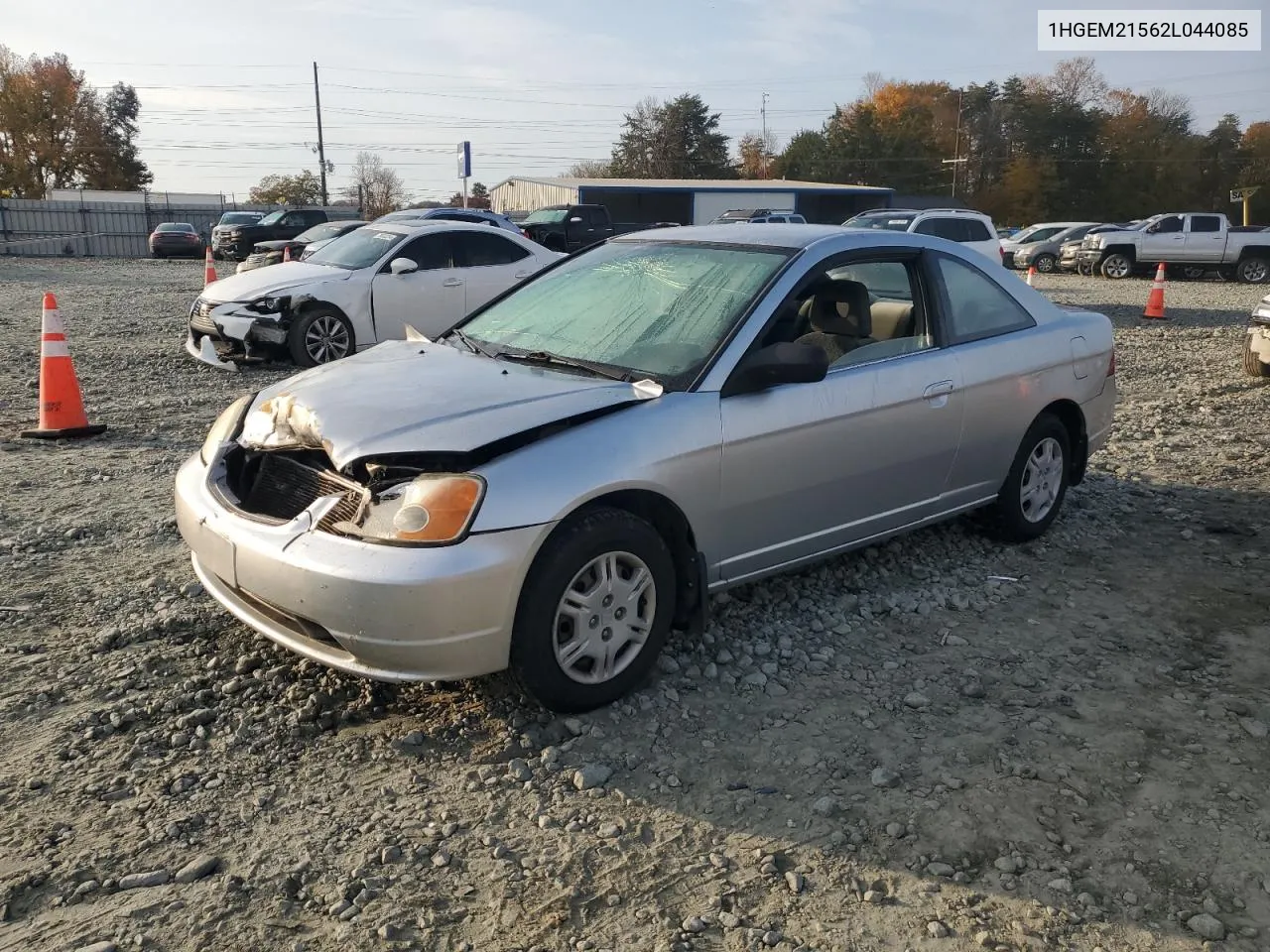 2002 Honda Civic Lx VIN: 1HGEM21562L044085 Lot: 78772524