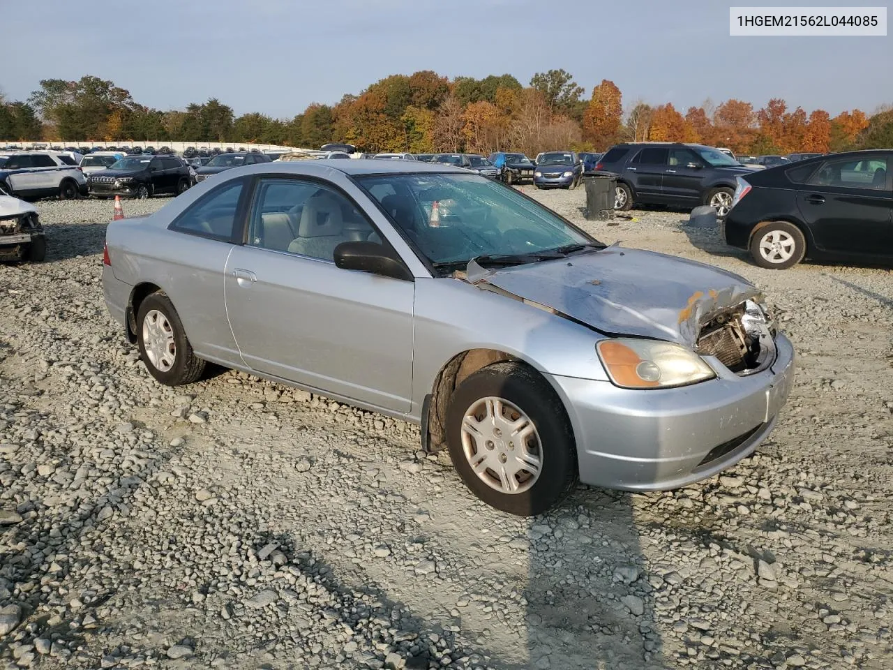 2002 Honda Civic Lx VIN: 1HGEM21562L044085 Lot: 78772524