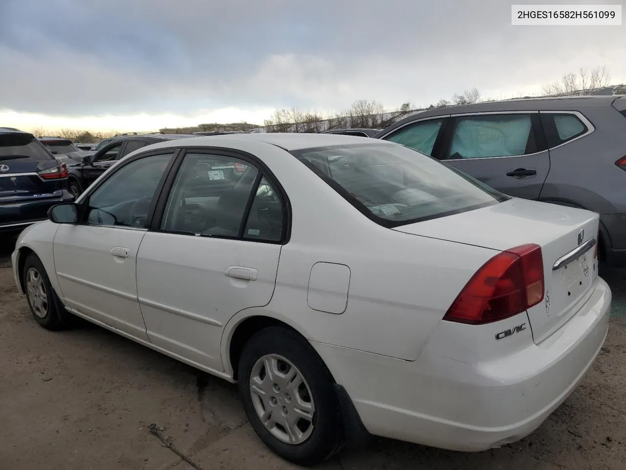 2002 Honda Civic Lx VIN: 2HGES16582H561099 Lot: 78780834