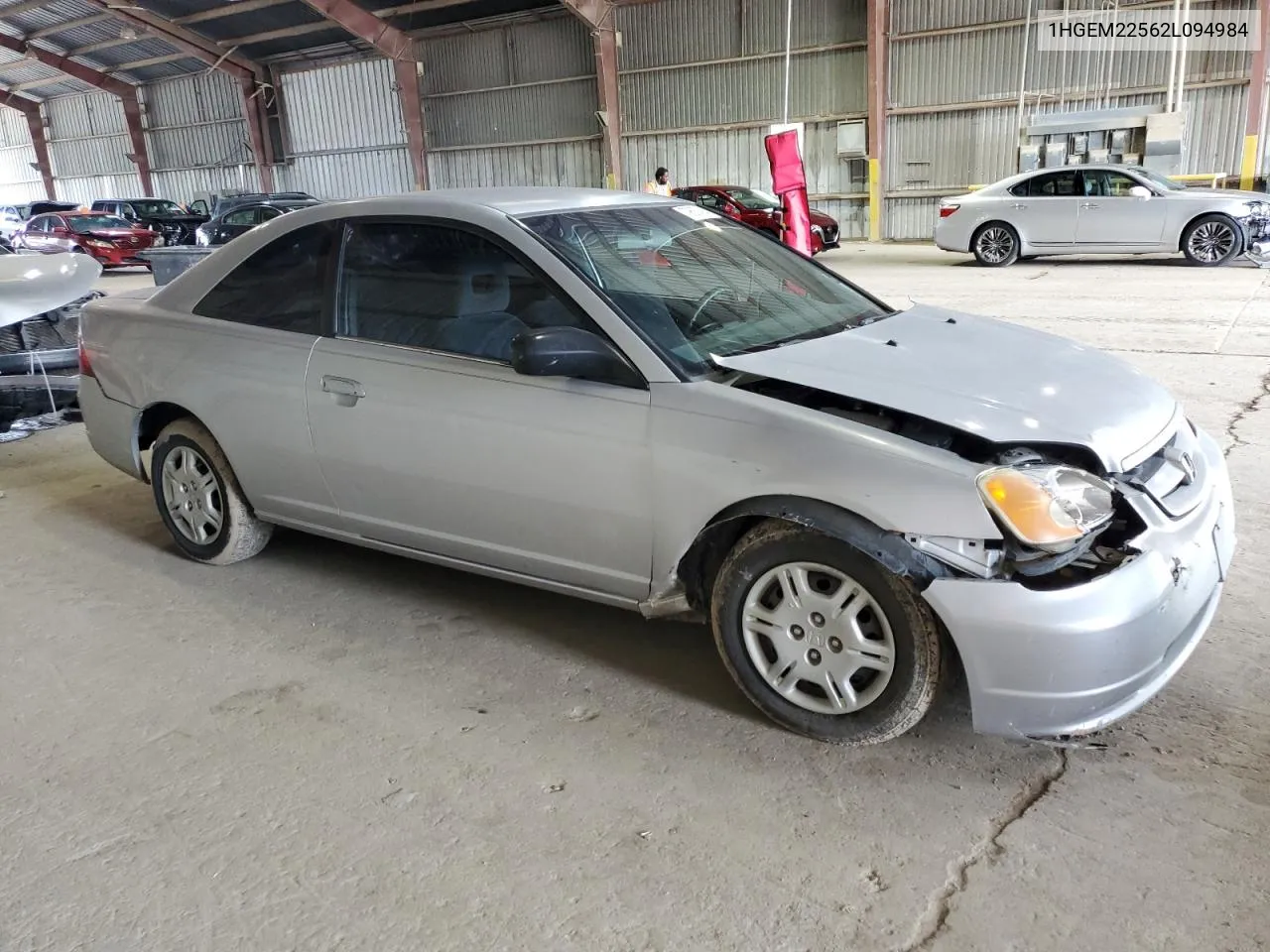 2002 Honda Civic Lx VIN: 1HGEM22562L094984 Lot: 79687424