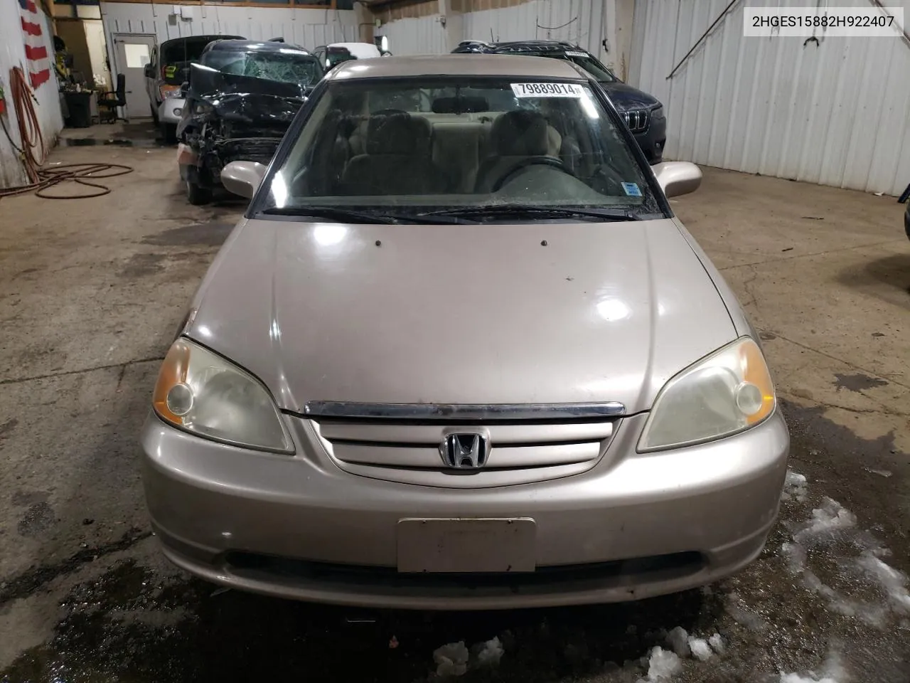 2002 Honda Civic Lx VIN: 2HGES15882H922407 Lot: 79889014