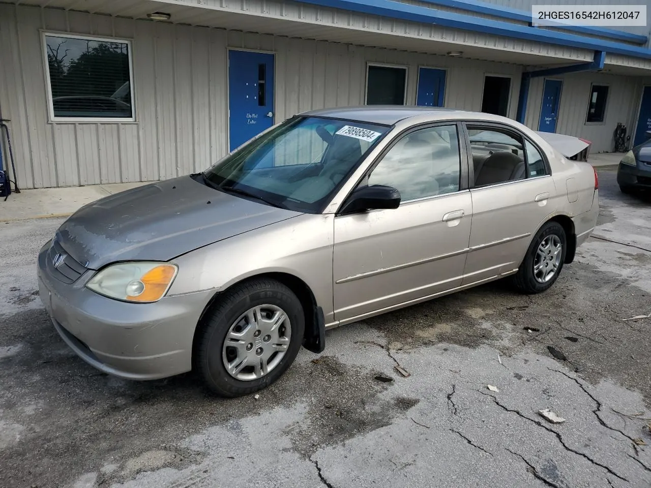 2002 Honda Civic Lx VIN: 2HGES16542H612047 Lot: 79898504