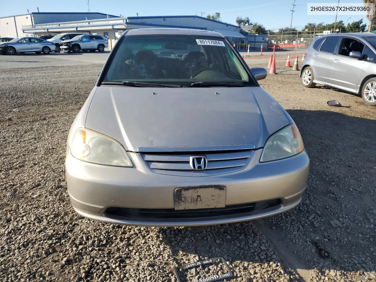 2002 Honda Civic Ex VIN: 2HGES267X2H529360 Lot: 80117084