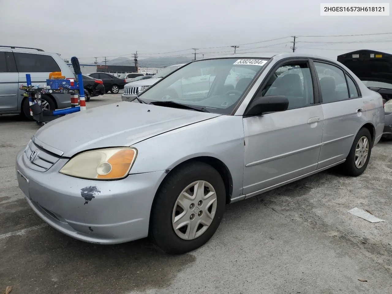 2003 Honda Civic Lx VIN: 2HGES16573H618121 Lot: 53824284