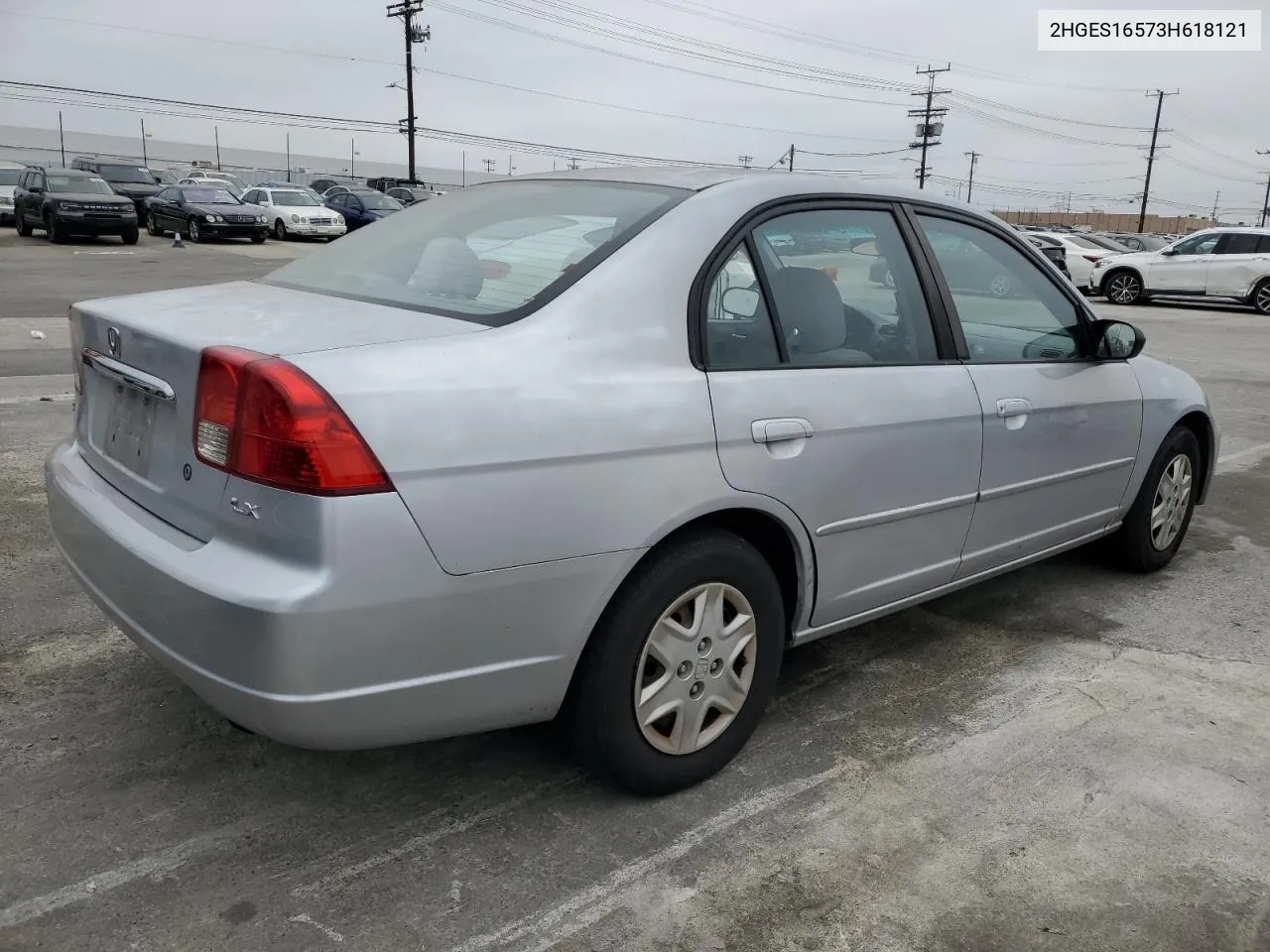 2003 Honda Civic Lx VIN: 2HGES16573H618121 Lot: 53824284