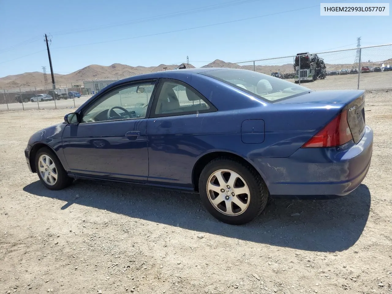 2003 Honda Civic Ex VIN: 1HGEM22993L057707 Lot: 58583464