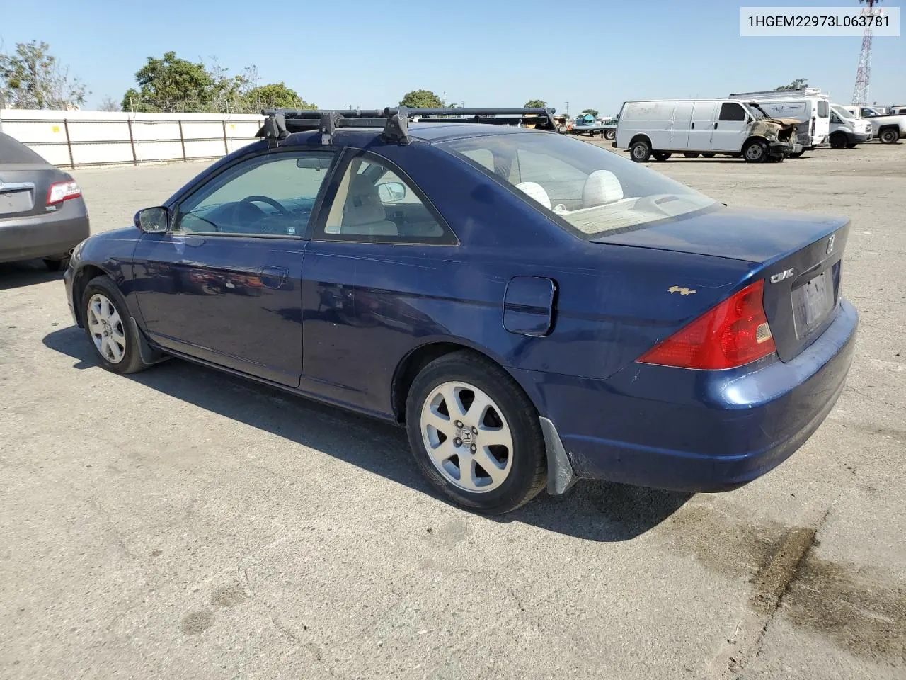 2003 Honda Civic Ex VIN: 1HGEM22973L063781 Lot: 59791554