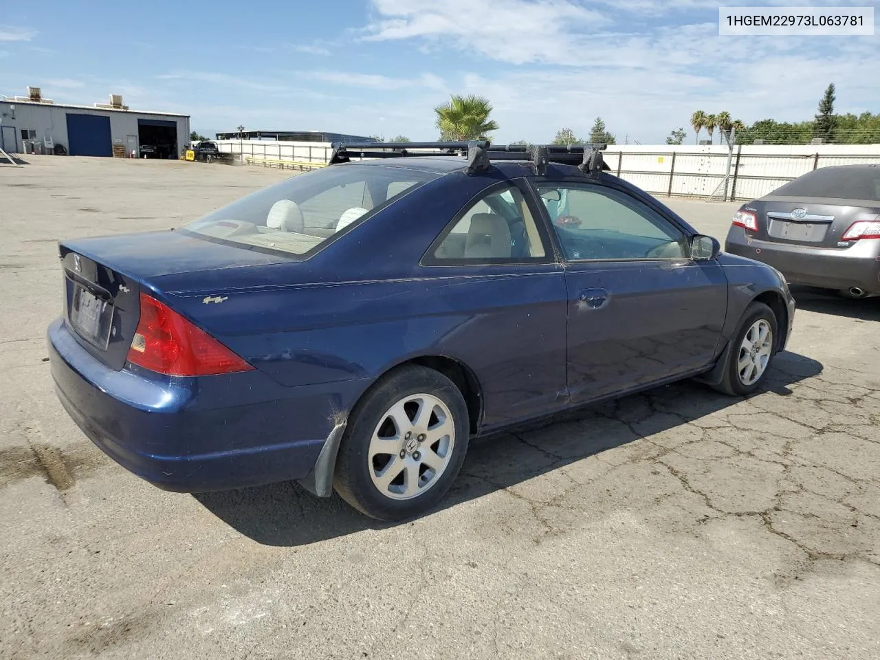 2003 Honda Civic Ex VIN: 1HGEM22973L063781 Lot: 59791554